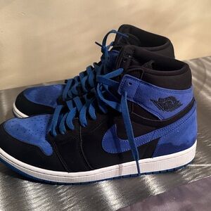 Nike Men's High-Top Sneakers in Black and Royal Blue